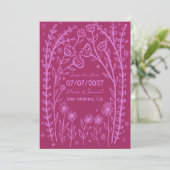 Wilde Bloemen Wijnstok Bruiloft Bewaar de Datum Aa Save The Date (Staand voorkant)