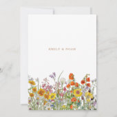 Wilde bloemen Wijziging plannen uitstellen huwelij Aankondiging (Achterkant)