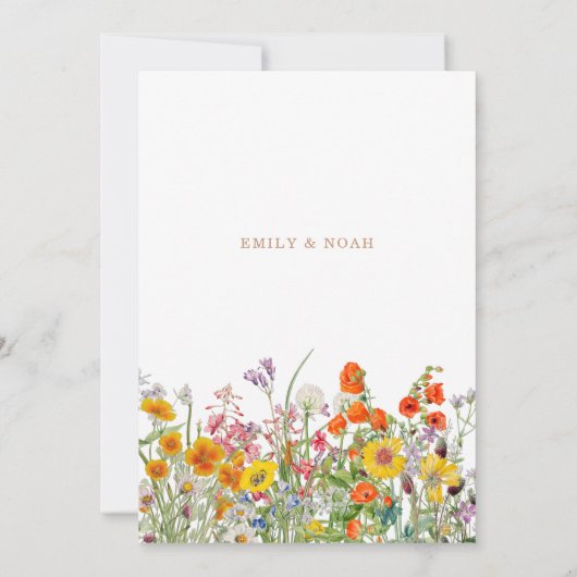 Wilde bloemen Wijziging plannen uitstellen huwelij Aankondiging (Achterkant)