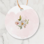 Wilde bloemen Wild Een blush roze meisje verjaarda Bedankjes Labels (Achterkant)