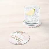 Wilde bloemen Wild Een blush roze meisje verjaarda Kartonnen Onderzetters (Insitu)