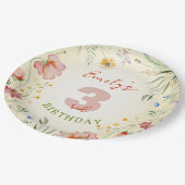 Wilde bloemen Wilde bloemen Meisl Birthday Part Papieren Bordje (Gekanteld)