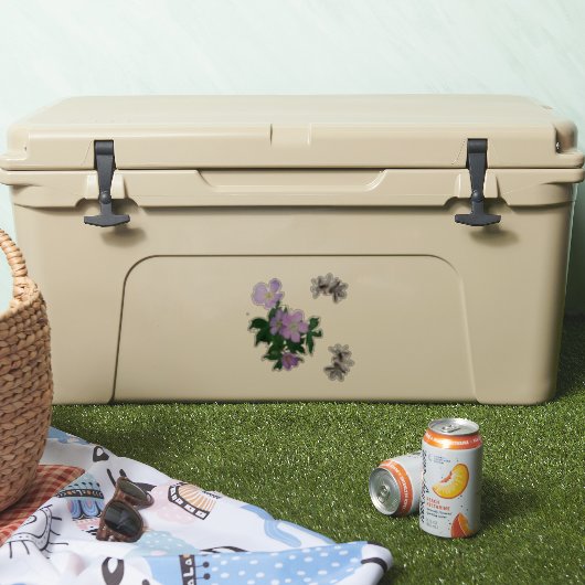 Wilde bloemen Wilde Geraniums en lenteverschoonhed Sticker (Koeler)