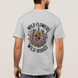Wilde bloemen Wilde paarden T-shirt