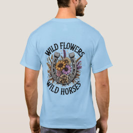 Wilde bloemen Wilde paarden T-shirt