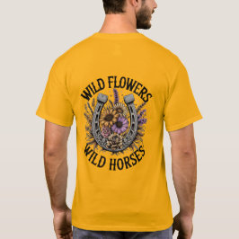 Wilde bloemen Wilde paarden T-shirt