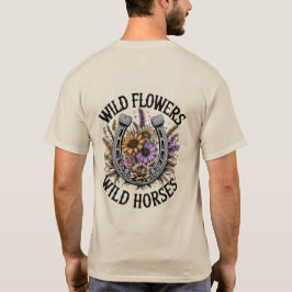 Wilde bloemen Wilde paarden T-shirt