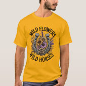 Wilde bloemen Wilde paarden T-shirt (Voorkant)