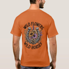Wilde bloemen Wilde paarden T-shirt