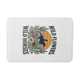 Wilde Bloemen Wilde Paarden Westers Bloemend Shirt Badmat
