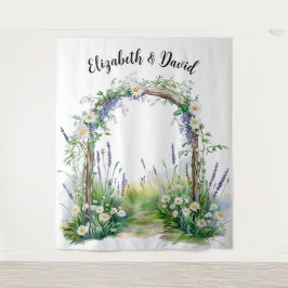 Wilde Bloemen Wispelturige Achtergrond Wandkleed