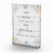 Wilde Bloemen Witte Hout Cute Aandenken voor Oma Fotoblokken (Rechts)