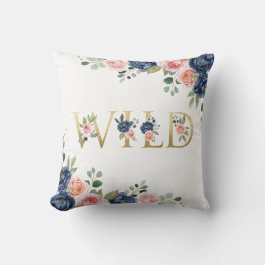 Wilde Bloemen Worp Kussen (Voorkant)
