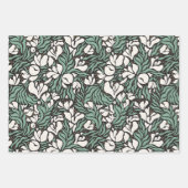 Wilde Bloemen Wrapping Paper - Cream and Black (Voorkant 3)
