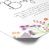 Wilde bloemen Zeg niet schatje Poster (Hoek)