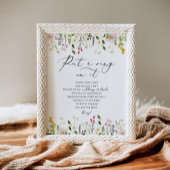 Wilde bloemen zeggen geen bruid bruidssluiting pos poster