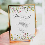 Wilde bloemen zeggen geen bruid bruidssluiting pos poster