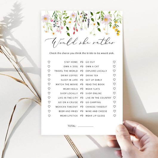 Wilde bloemen Zou ze liever vrijgezellenfeest wild