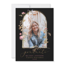 Wilde bloemen Zwarte Foto Afstuderen