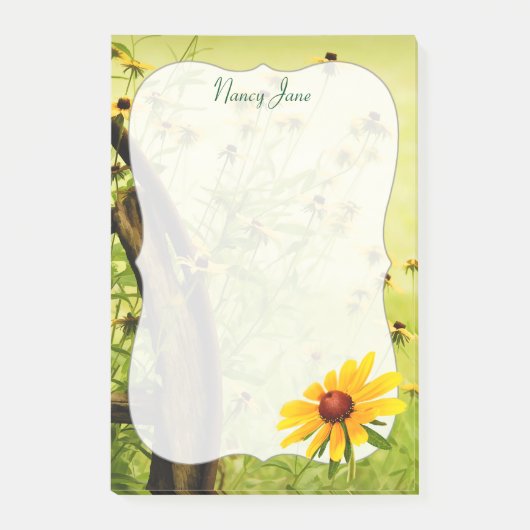 Wilde bloemen - Zwarte-ogen Susans Floral Fotograf Post-it® Notes (Voorkant)