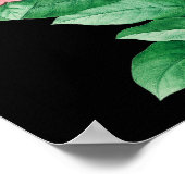 Wilde bloemen Zwarte Wuwdichtingskaart Poster (Hoek)