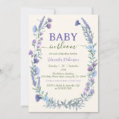 Wilde bloemenbaby in bloei Jongens babyshower Kaart (Voorkant)