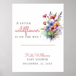 Wilde bloemenbaby in bloei poster