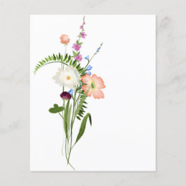 Wilde bloemenbos tegen achtergrond