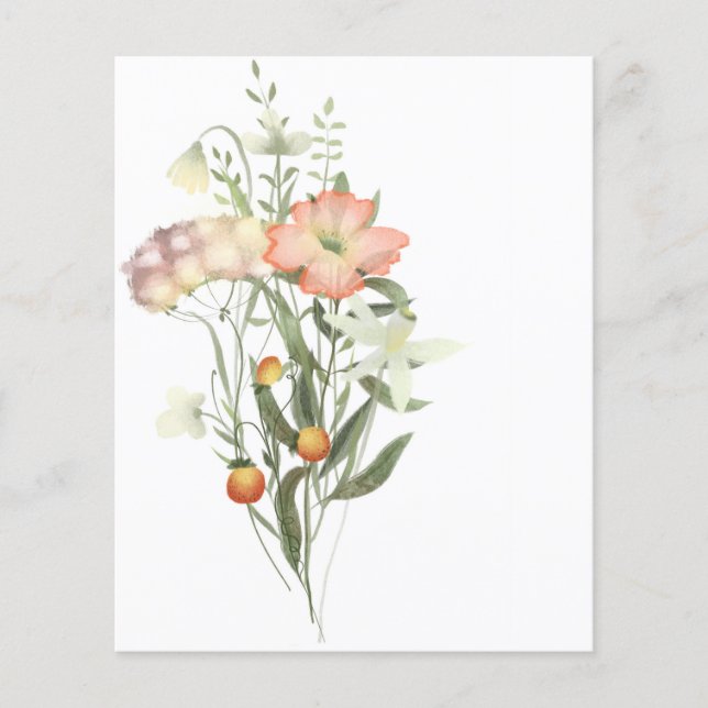 Wilde bloemenbos tegen achtergrond (Voorkant)