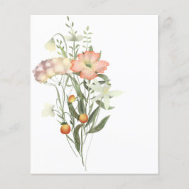 Wilde bloemenbos tegen achtergrond