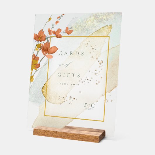 Wilde bloemenkaarten en cadeaus Gold ID954 Acryl Bord (Hoek)