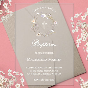 wilde-bloemenkrans   doop   bevroren uitnodiging