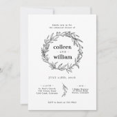 Wilde Bloemenkrans Folk Rustieke Oefenavond Kaart (Voorkant)