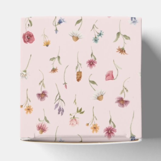 Wilde bloemenlente Floral Girl Baptism Party Bedankdoosjes (Bovenkant)