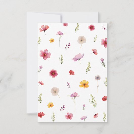 Wilde bloemenliefde in het Vrijgezellenfeest Bloom Bedankkaart (Achterkant)