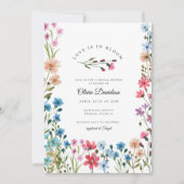 Wilde bloemenliefde in het Vrijgezellenfeest Bloom Kaart (Voorkant)