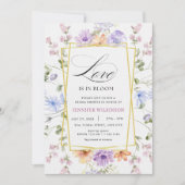 Wilde bloemenliefde in het Vrijgezellenfeest Bloom Kaart (Voorkant)