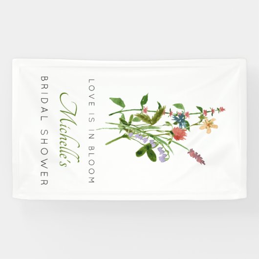 Wilde bloemenliefde is in Bloom Vrijgezellenfeest Spandoek (Horizontaal)