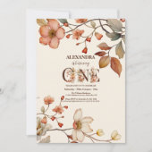 Wilde bloemenmeisjes 1e verjaardag Floral Kaart (Voorkant)