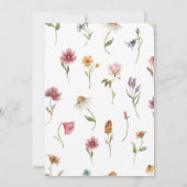 Wilde bloemenmeisjes 1e verjaardag  Floral Kaart (Achterkant)