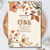 Wilde bloemenmeisjes 1e verjaardag Floral Kaart