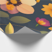 Wilde Bloemenprint Cadeaupapier (Hoek)