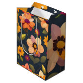 Wilde Bloemenprint Medium Cadeauzakje (Achterkant Gekanteld)