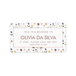 Wilde-bloemenschoollabels |  etiket