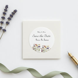 Wilde Bloemensymfonie: Levendige Aquarel Kunst Ronde Sticker