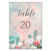 Wilde bloementeelt, Elegant Waterverf Wedding Kaart (Achterkant)