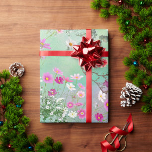 Wilde bloementeelt op ARTY PAPER Cadeaupapier