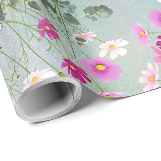 Wilde bloementeelt op ARTY PAPER Cadeaupapier (Rol Hoek)