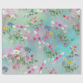 Wilde bloementeelt op ARTY PAPER Cadeaupapier (Vlak)