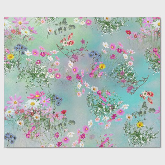 Wilde bloementeelt op ARTY PAPER Cadeaupapier (Vlak)